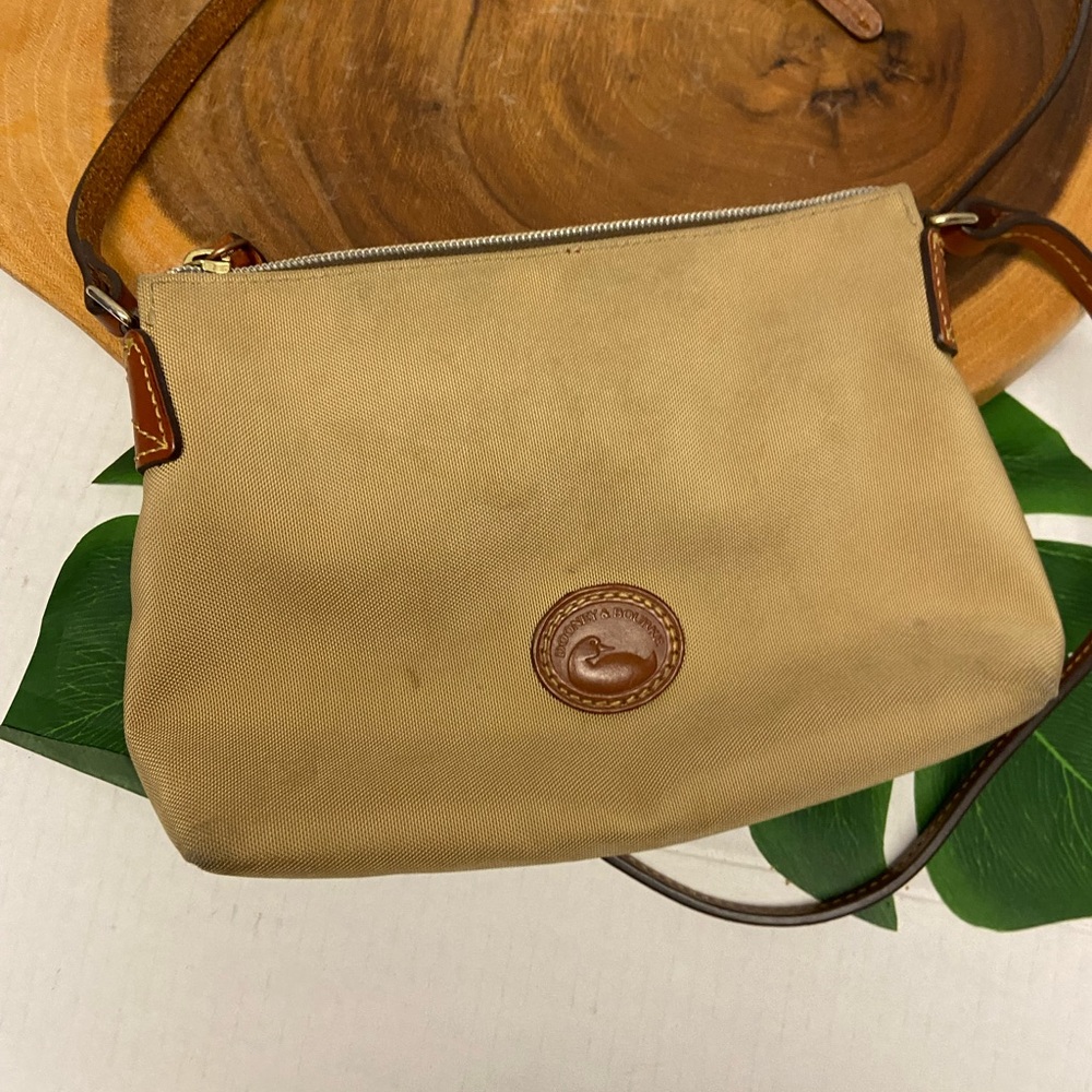 Dooney & Bourke Tan Canvas Crossbody Bag - image 2